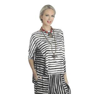 IC. Collection Brush Paint Stripe Pullover